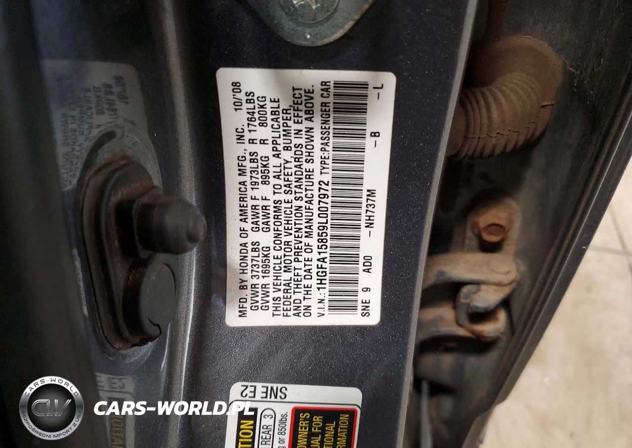 2009 Honda Civic Ex VIN:1HGFA15859L007972 - 13