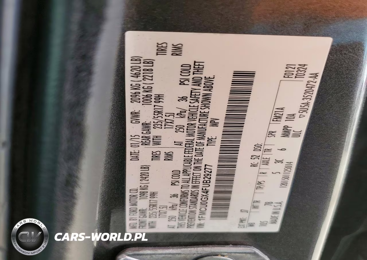 2015 Ford Escape Se VIN:1FMCU0GX4FUB29277 - 13
