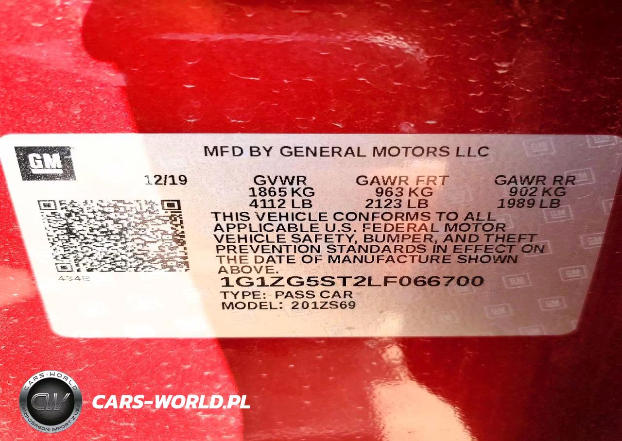 2020 Chevrolet Malibu Rs VIN:1G1ZG5ST2LF066700 - 12
