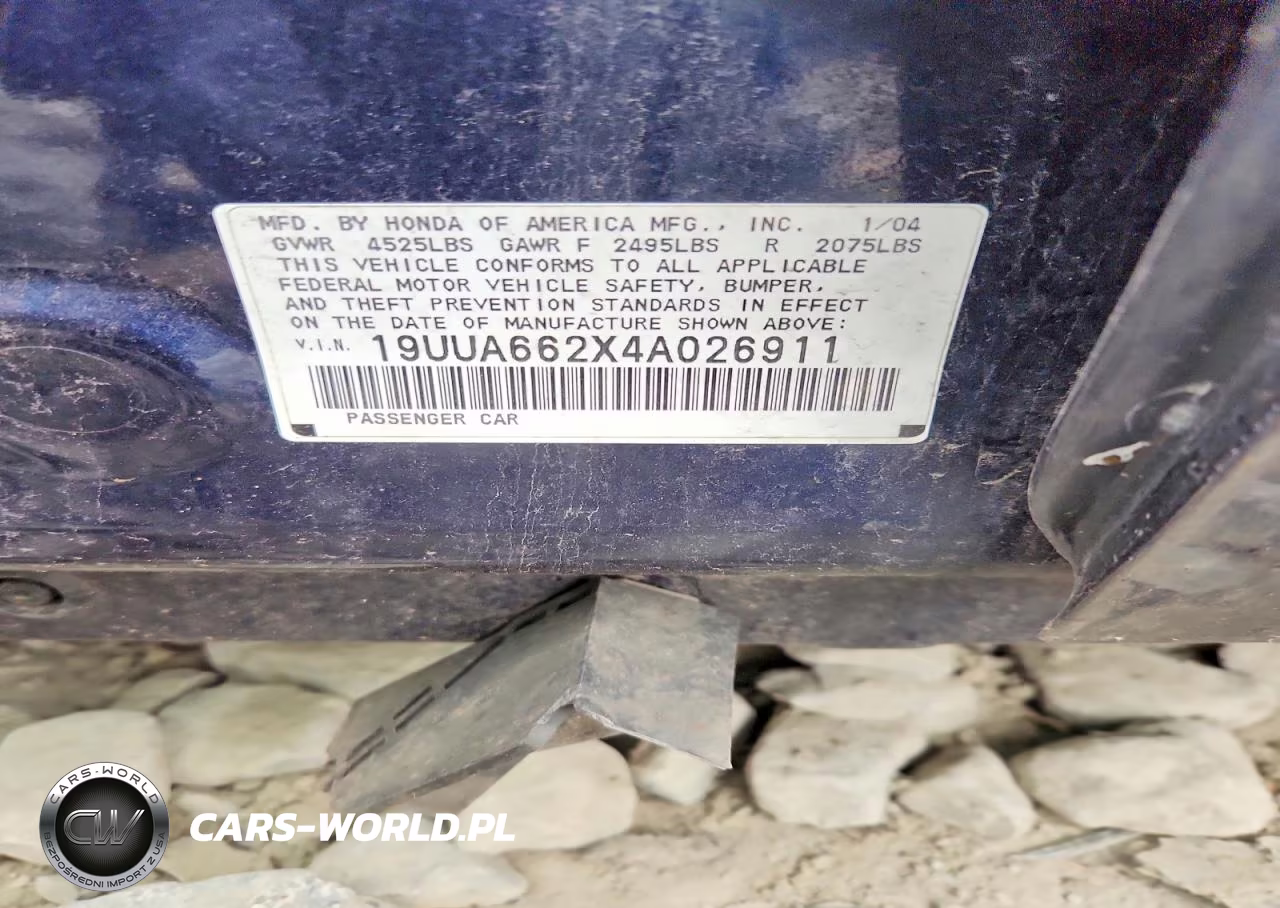 2004 Acura Tl VIN:19UUA662X4A026911 - 12