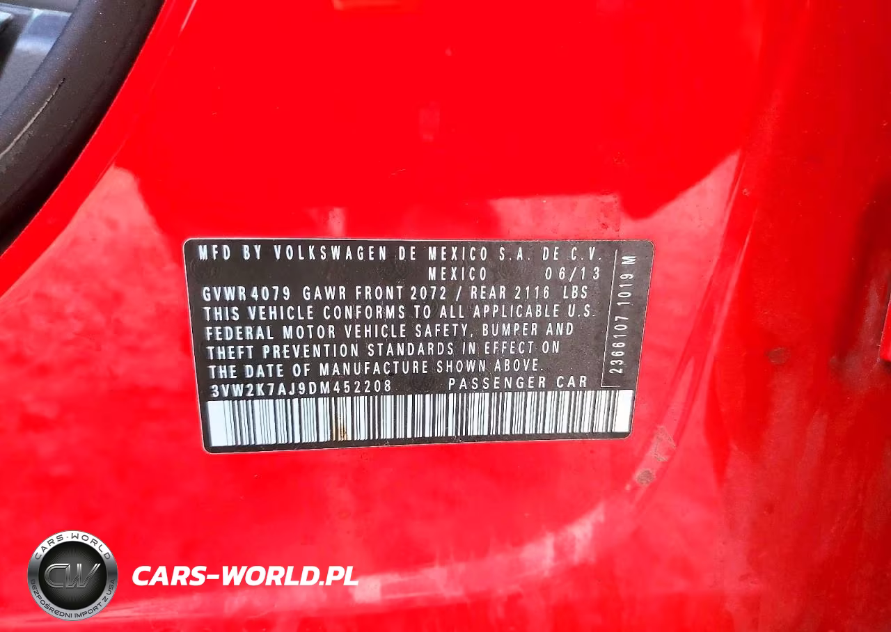 2013 Volkswagen Jetta Base VIN:3VW2K7AJ9DM452208 - 12
