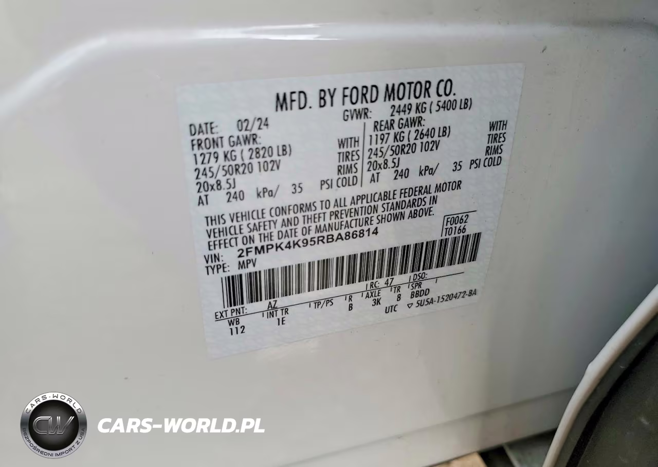 2024 Ford Edge Titanium VIN:2FMPK4K95RBA86814 - 12