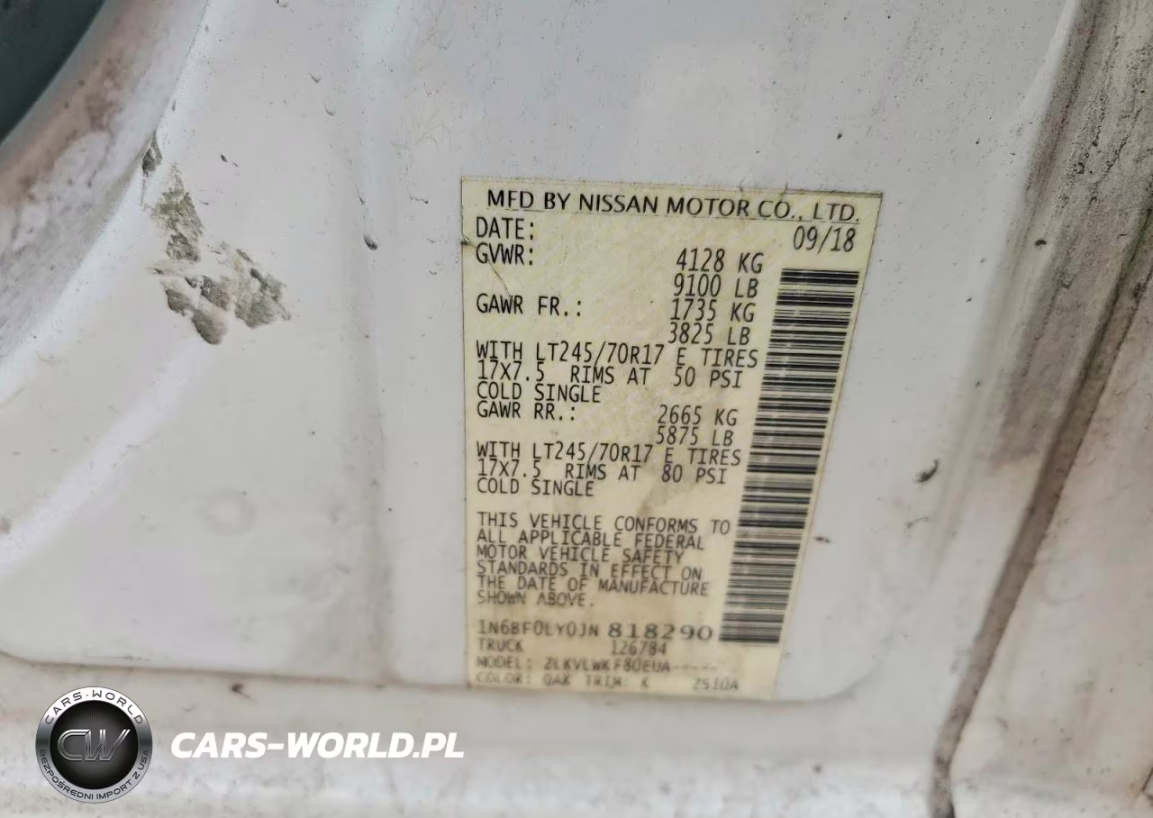 2018 Nissan Nv2500 Delivery Van VIN:1N6BF0LY0JN818290 - 13