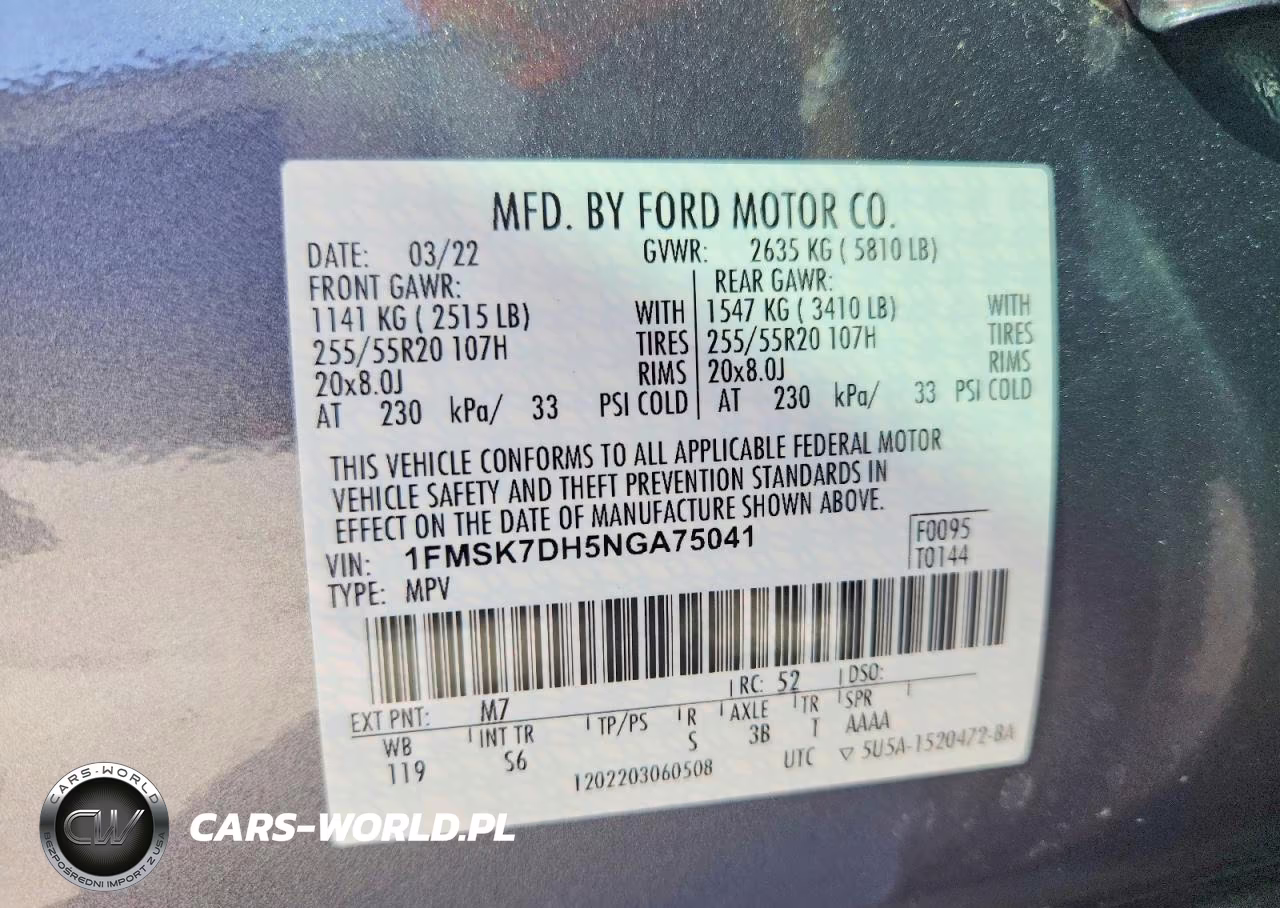 2022 Ford Explorer Xlt VIN:1FMSK7DH5NGA75041 - 14