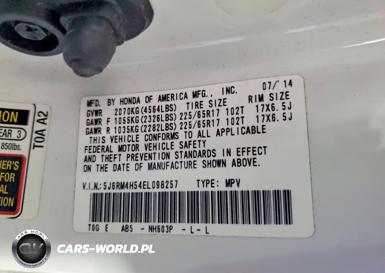 2014 Honda Cr-V Ex VIN:5J6RM4H54EL098257 - 14