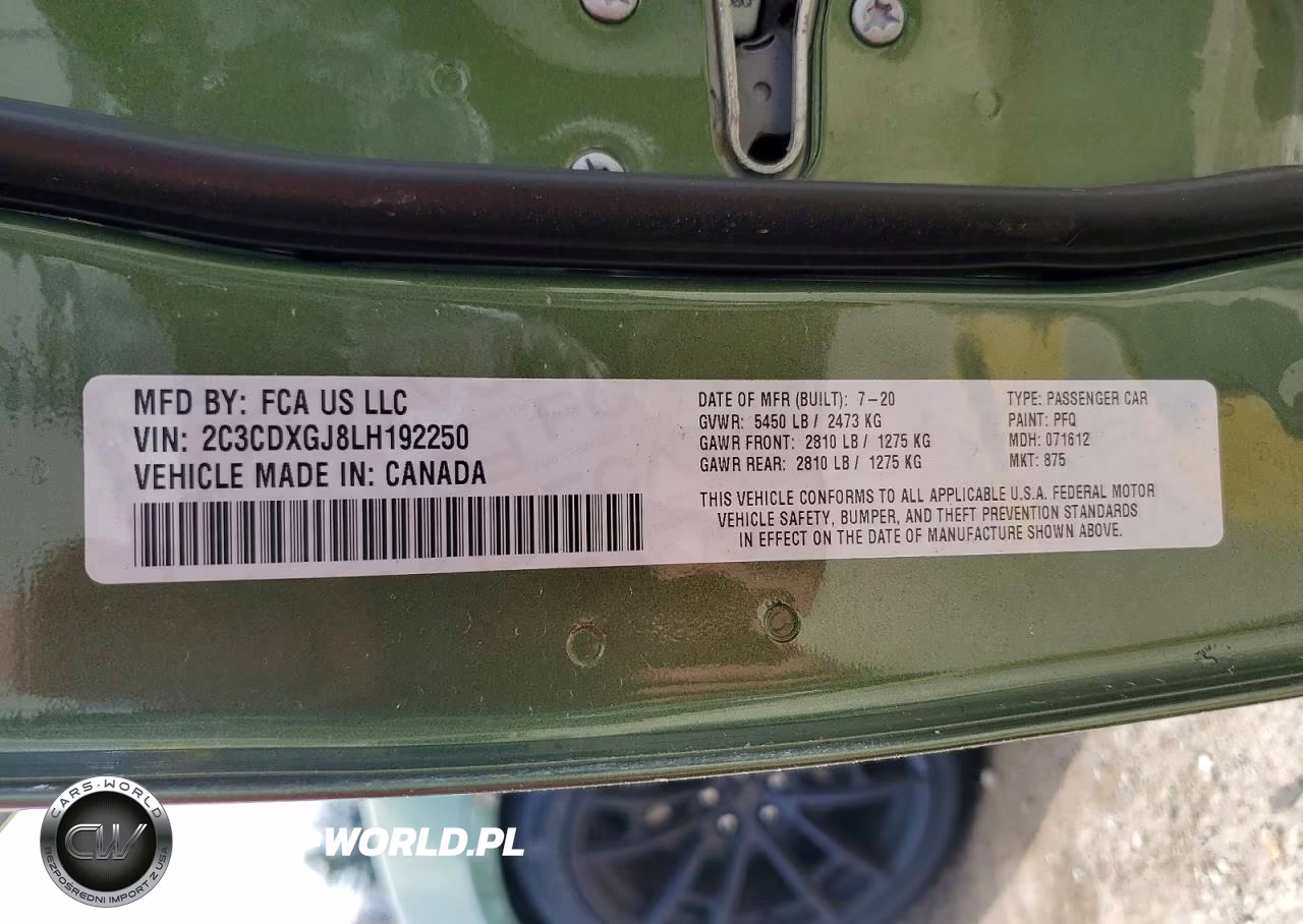 2020 Dodge Charger Scat Pack VIN:2C3CDXGJ8LH192250 - 12