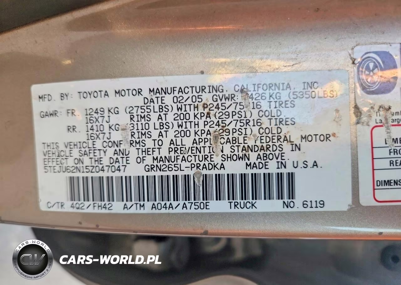 2005 Toyota Tacoma Prerunner V6 VIN:5TEJU62N15Z047047 - 12