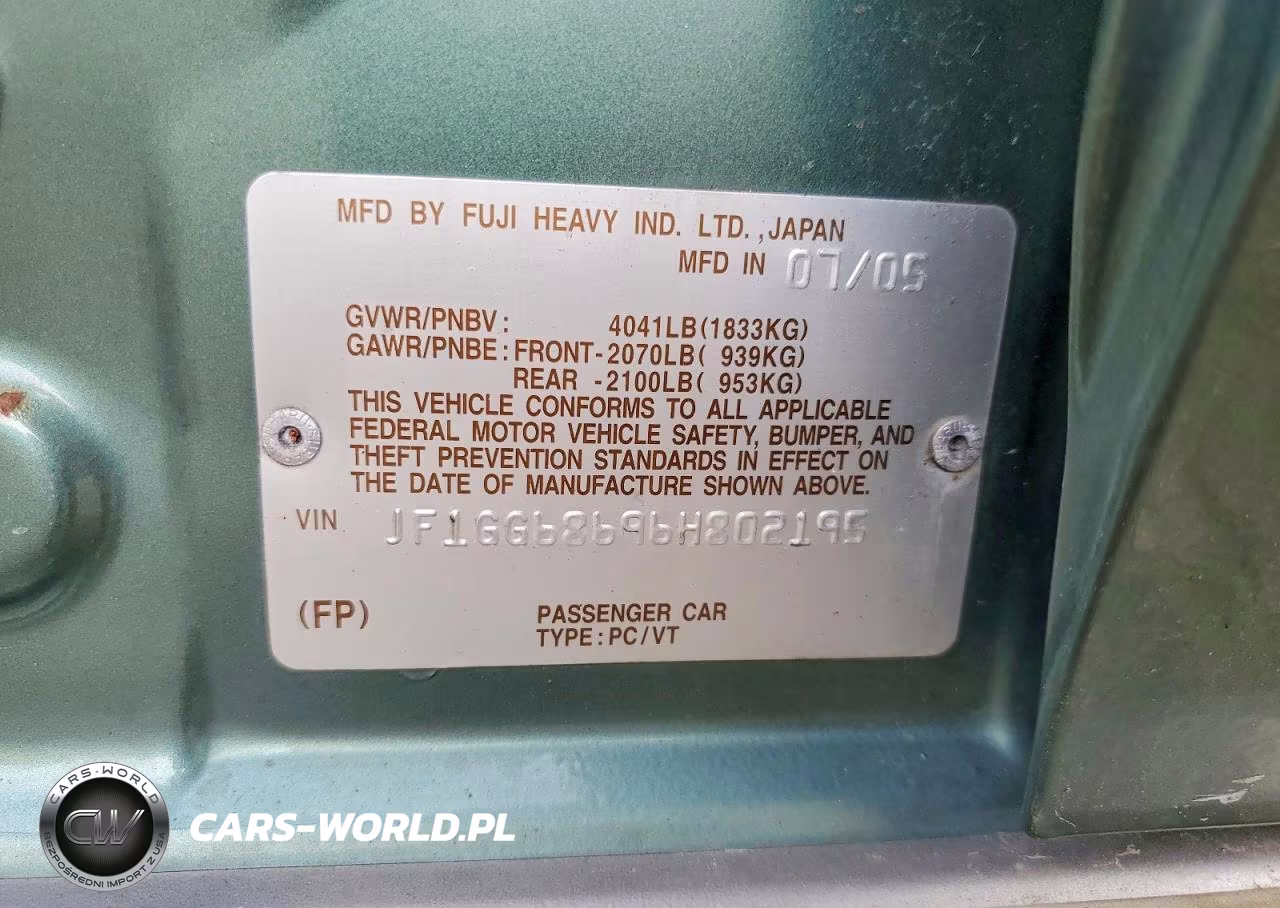 2006 Subaru Impreza Outback Sport VIN:JF1GG68696H802195 - 12