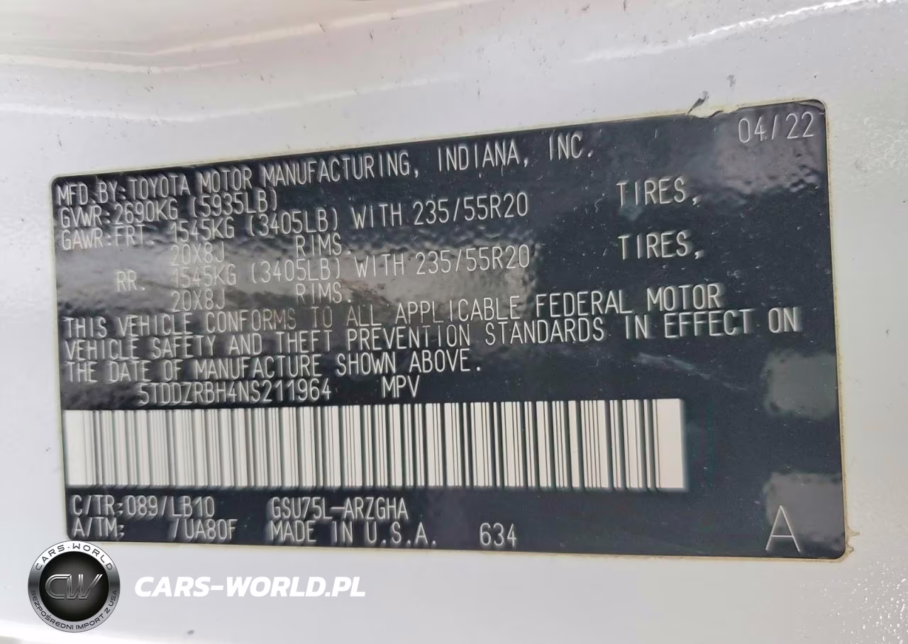2022 Toyota Highlander VIN:5TDDZRBH4NS211964 - 13