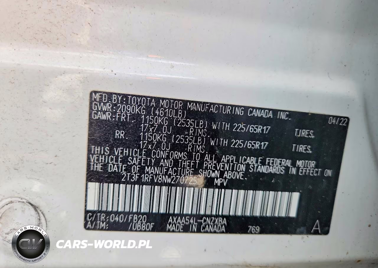 2022 Toyota Rav4 Le VIN:2T3F1RFV8NW270725 - 13