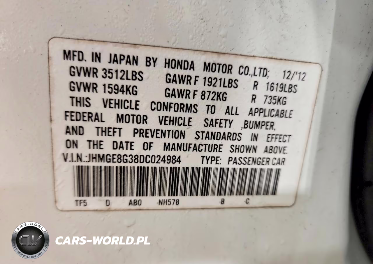 2013 Honda Fit VIN:JHMGE8G38DC024984 - 12