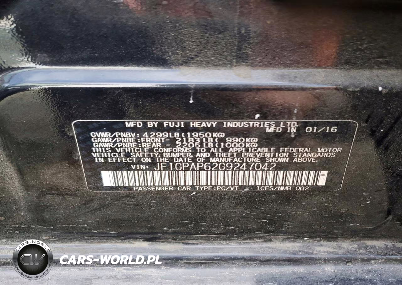 2016 Subaru Impreza Sport Premium VIN:JF1GPAP62G9247042 - 12