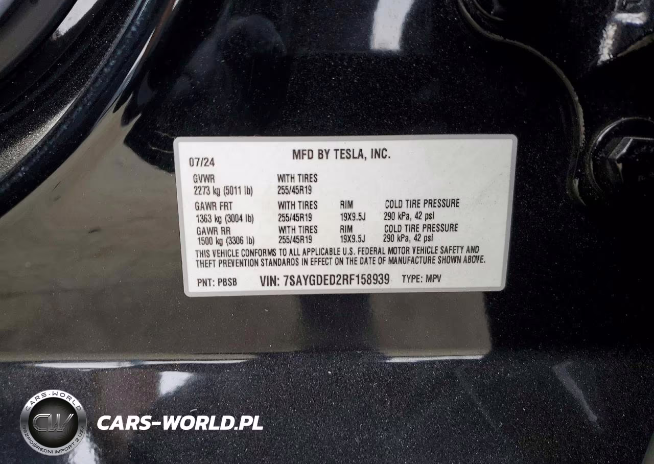 2024 Tesla Model Y VIN:7SAYGDED2RF158939 - 12