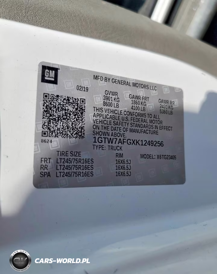 2019 GMC Savana 2500 Cargo Utility - Service Van VIN:1GTW7AFGXK1249256 - 13