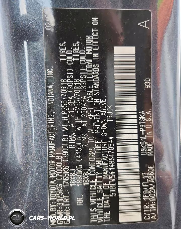 2008 Toyota Tundra Sr5 VIN:5TBEV54148S478544 - 12