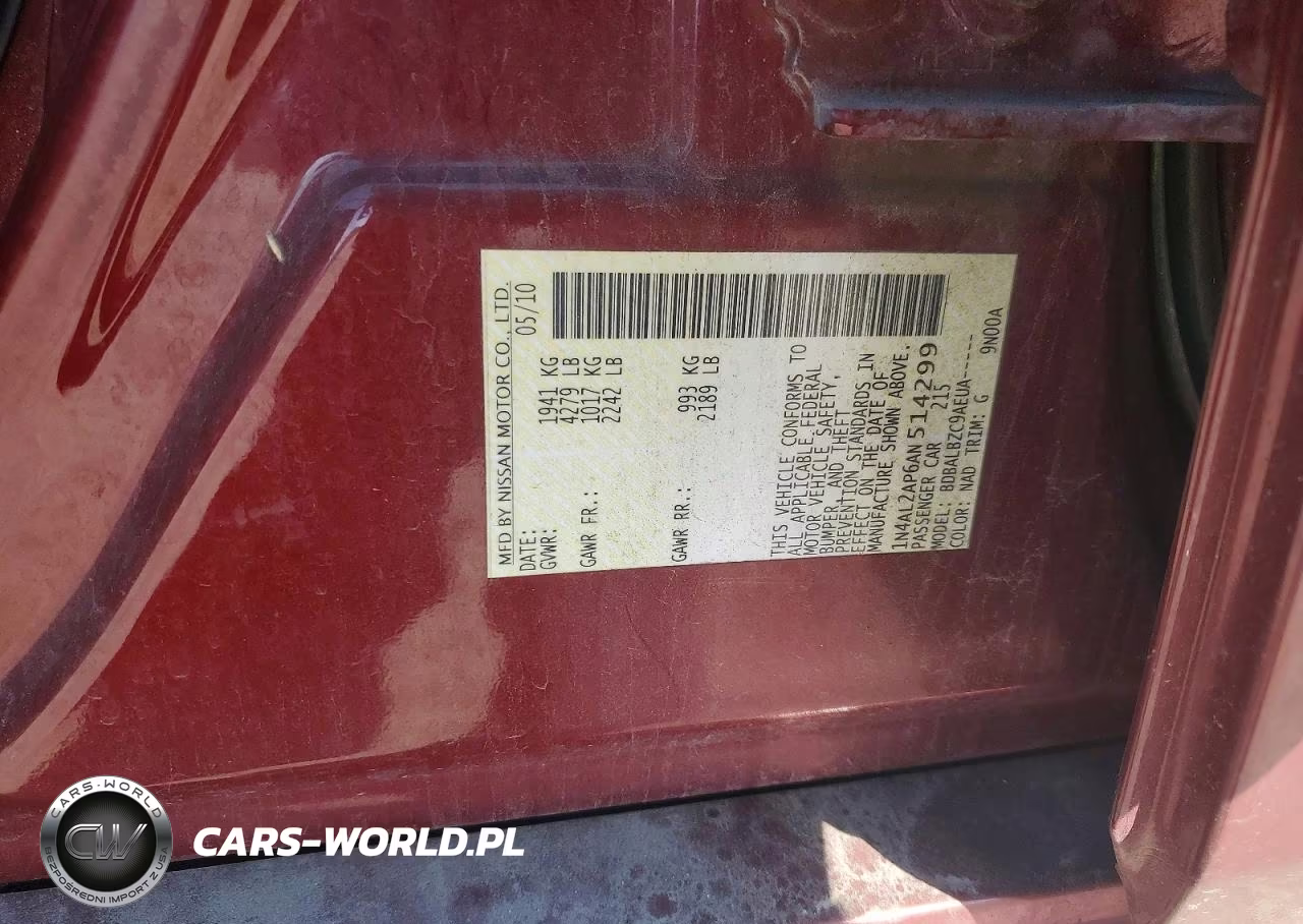 2010 Nissan Altima 2.5 VIN:1N4AL2AP6AN514299 - 12