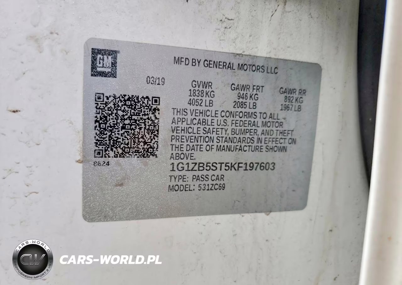 2019 Chevrolet Malibu Ls VIN:1G1ZB5ST5KF197603 - 13