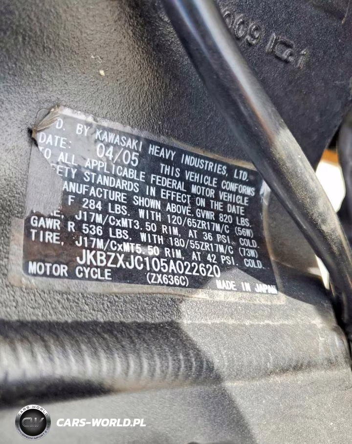 2005 Kawasaki Zx636 C1 VIN:JKBZXJC105A022620 - 8