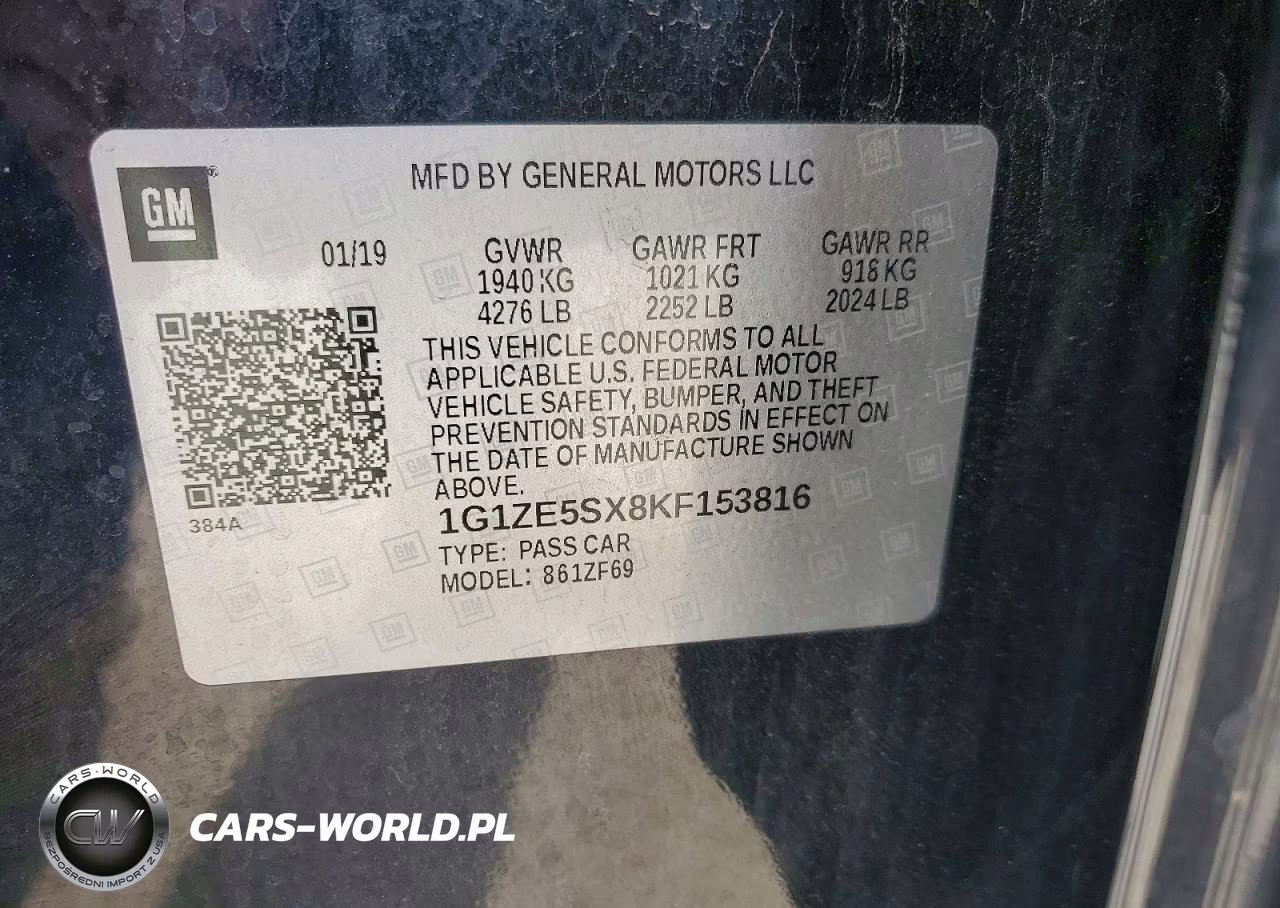 2019 Chevrolet Malibu Premier VIN:1G1ZE5SX8KF153816 - 12