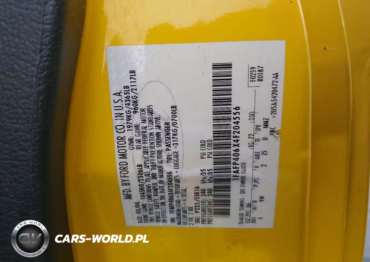 2004 Ford Mustang VIN:1FAFP406X4F204556 - 12