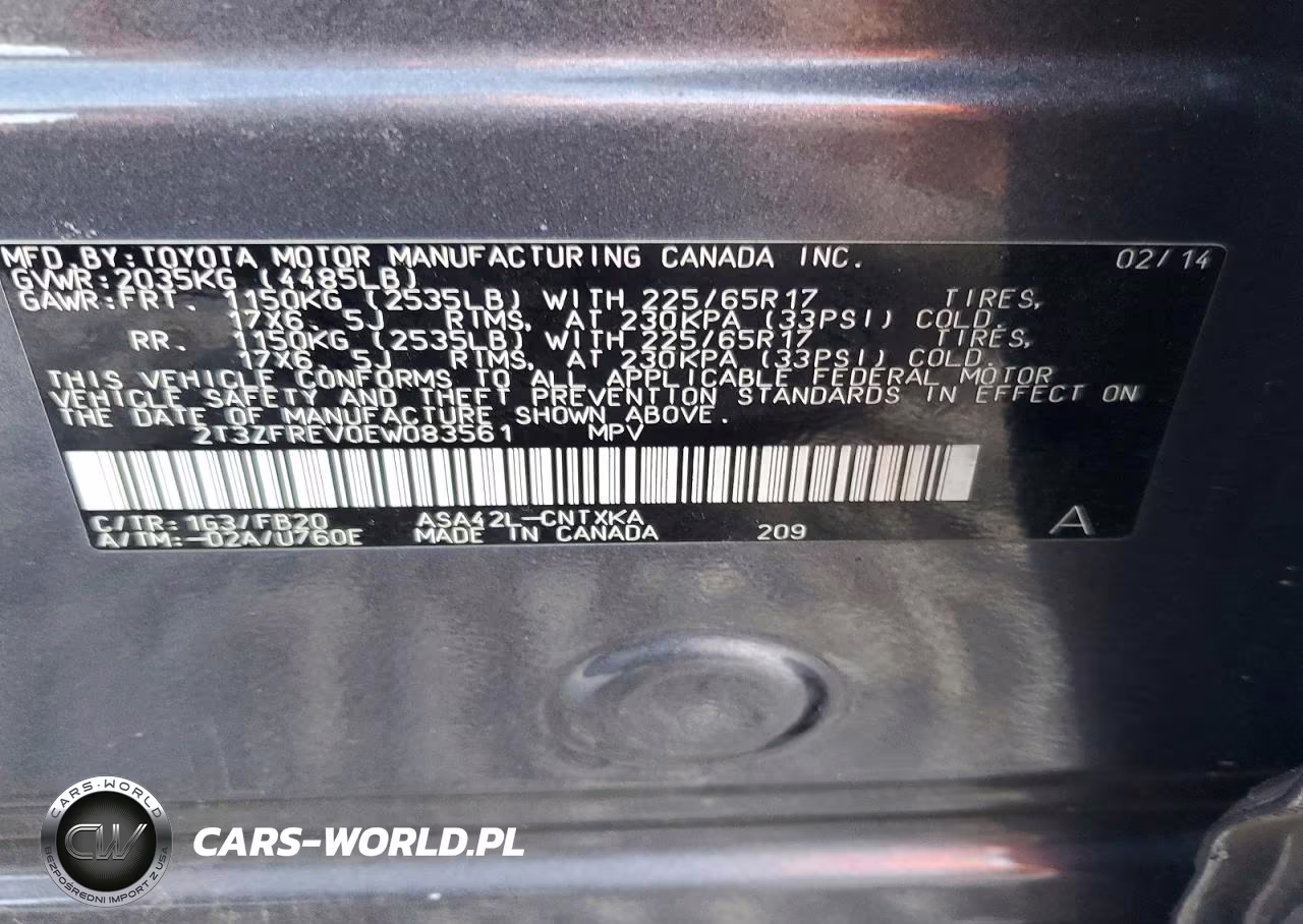 2014 Toyota Rav4 Le VIN:2T3ZFREV0EW083561 - 13