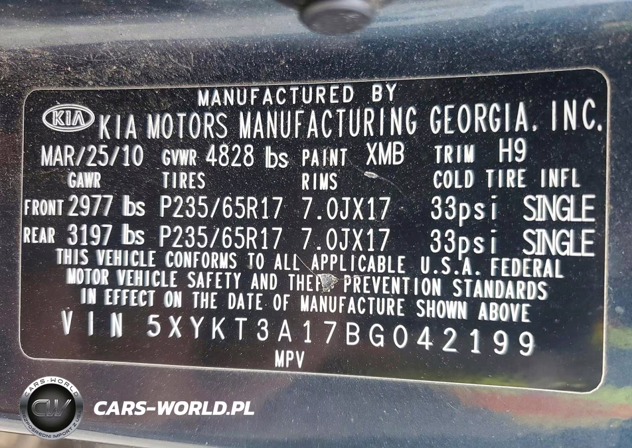2011 Kia Sorento Lx VIN:5XYKT3A17BG042199 - 13