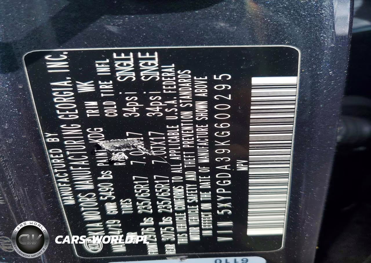 2019 Kia Sorento Lx VIN:5XYPGDA39KG600295 - 13