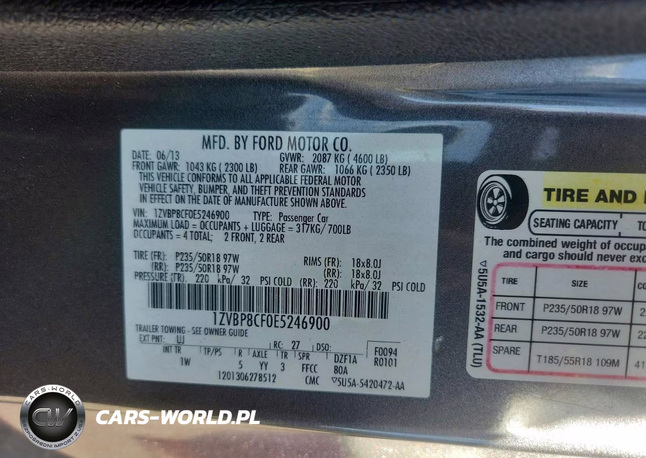 2014 Ford Mustang Gt VIN:1ZVBP8CF0E5246900 - 12