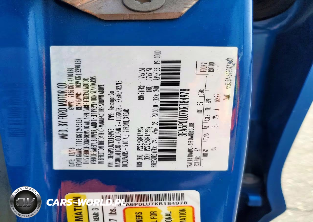 2019 Ford Fusion Se VIN:3FA6P0LU7KR184978 - 12