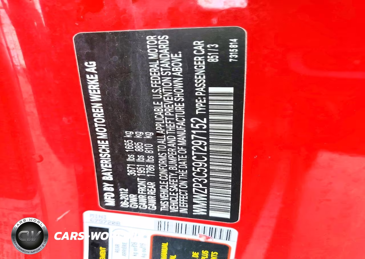 2012 Mini Cooper S VIN:WMWZP3C59CT297152 - 12