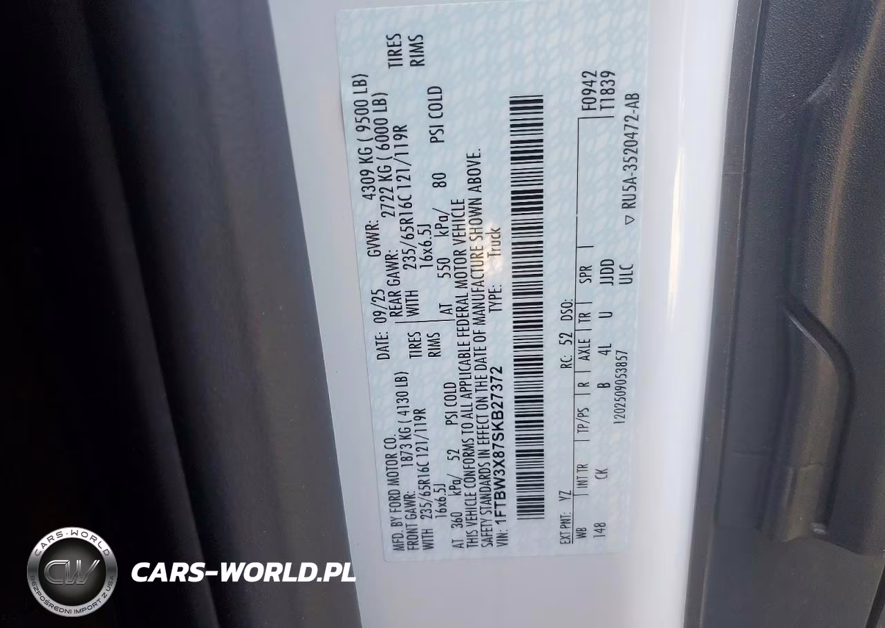 2025 Ford Transit 350 Delivery Van VIN:1FTBW3X87SKB27372 - 14