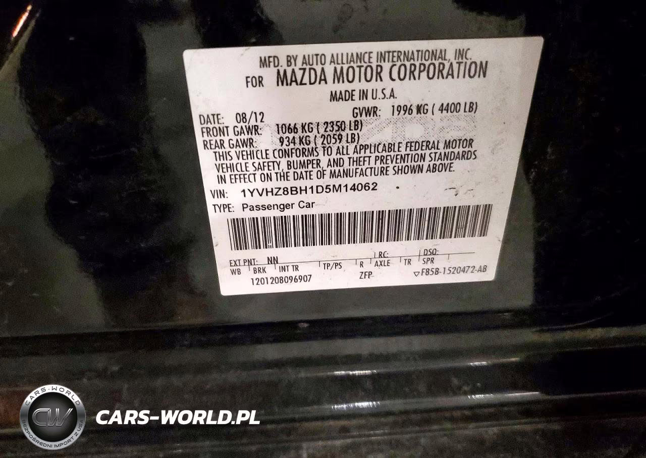 2013 Mazda 6 Sport VIN:1YVHZ8BH1D5M14062 - 12