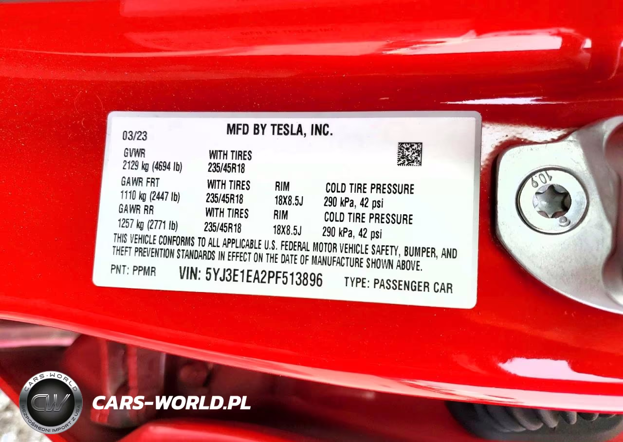 2023 Tesla Model 3 VIN:5YJ3E1EA2PF513896 - 13