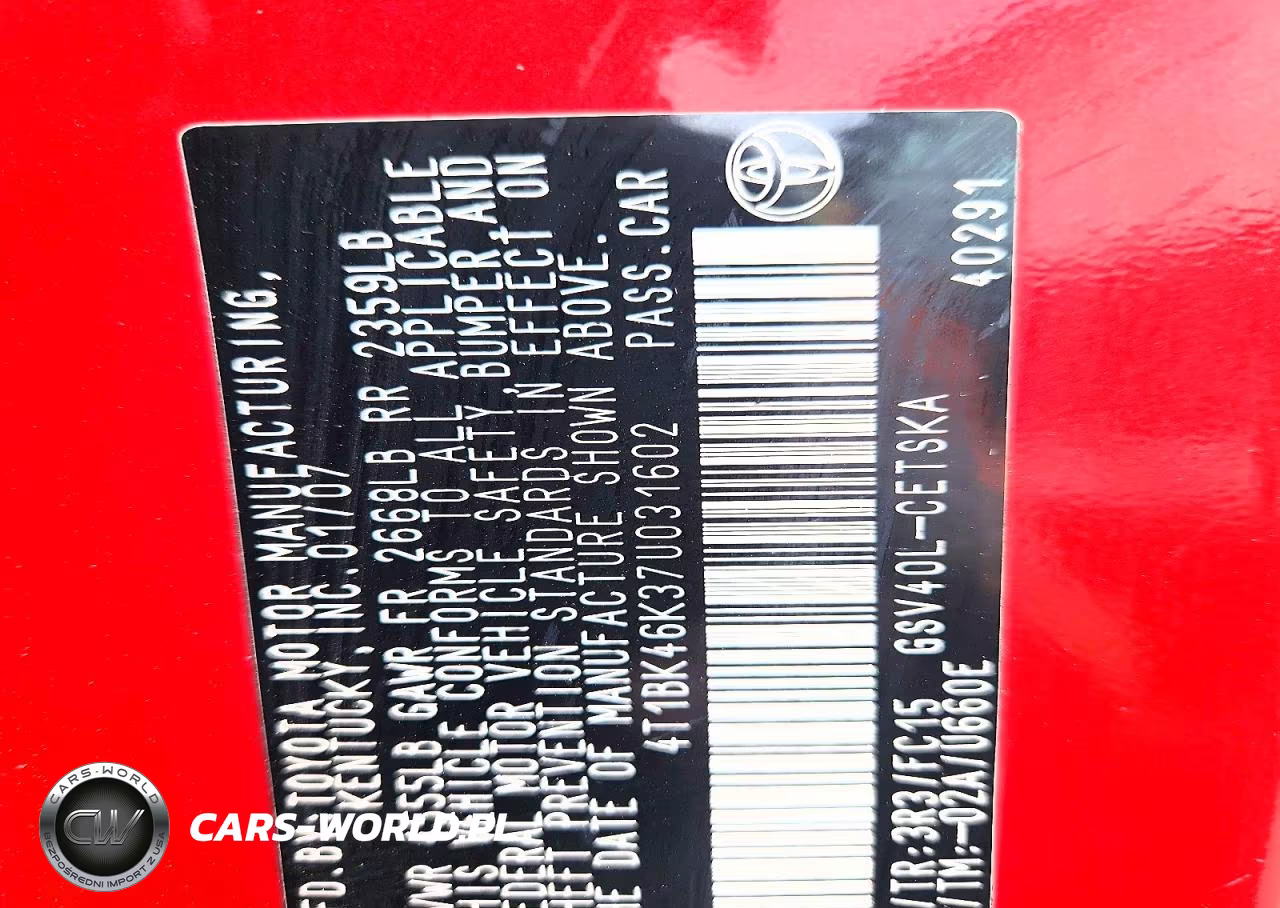 2007 Toyota Camry Se V6 VIN:4T1BK46K37U031602 - 12