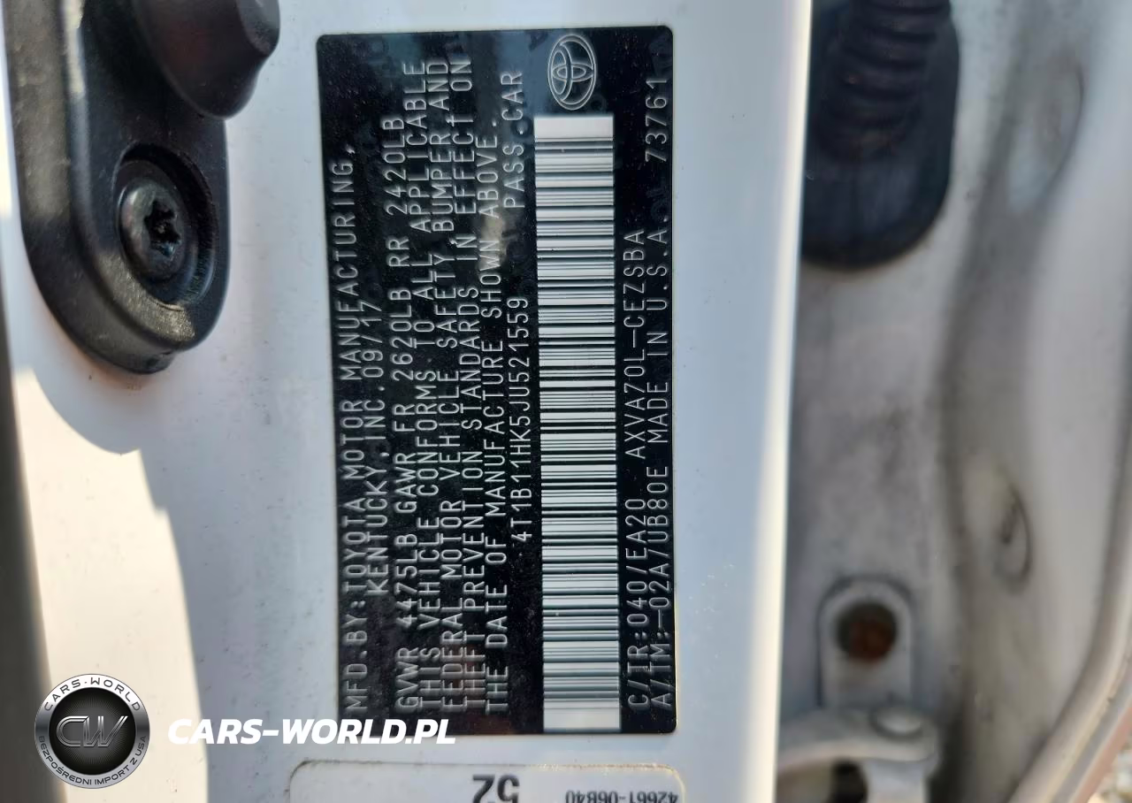 2018 Toyota Camry Se VIN:4T1B11HK5JU521559 - 12