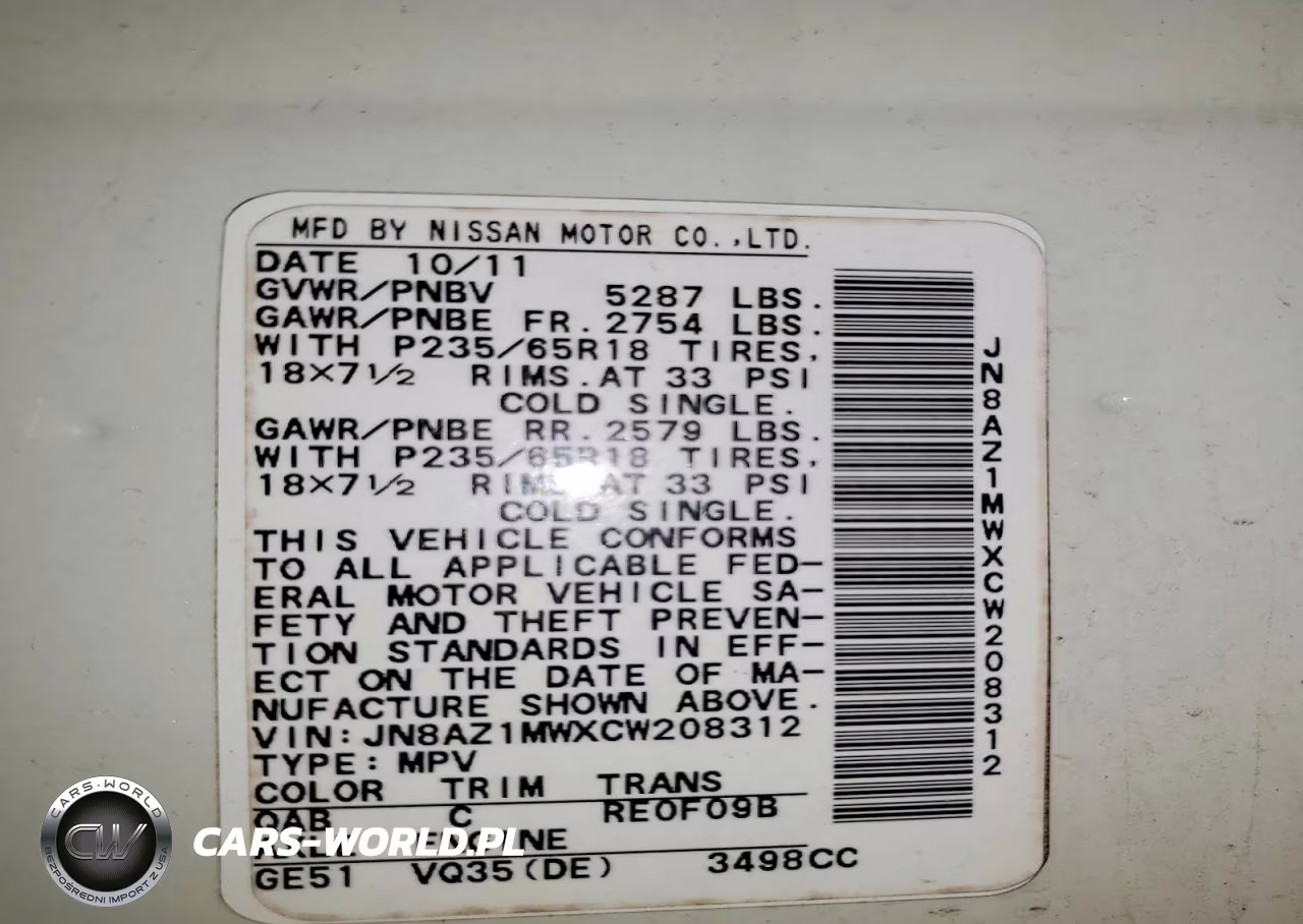 2012 Nissan Murano S VIN:JN8AZ1MWXCW208312 - 13