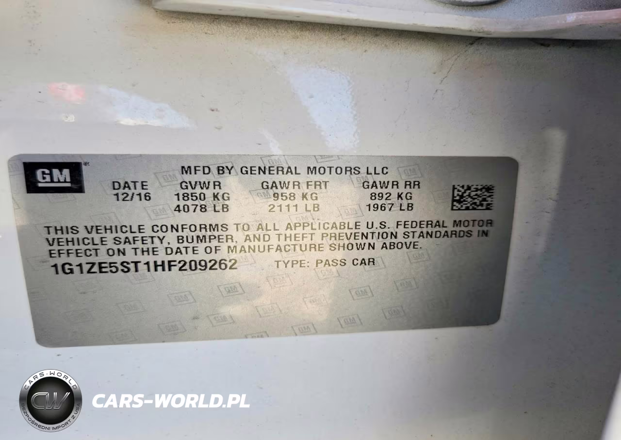 2017 Chev Malibu Lt VIN:1G1ZE5ST1HF209262 - 12