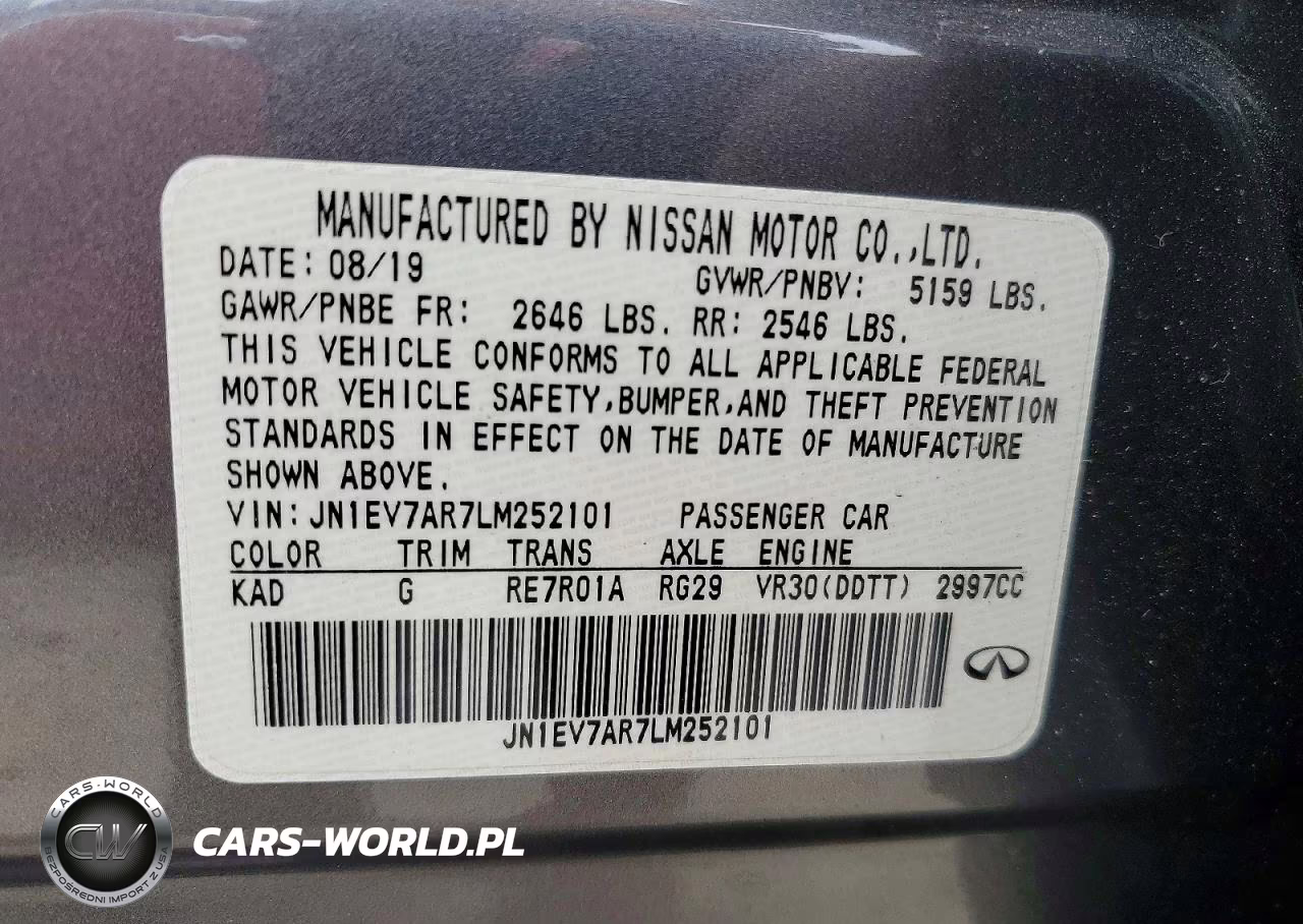 2020 Infi Q50 Edition 30 Awd VIN:JN1EV7AR7LM252101 - 12