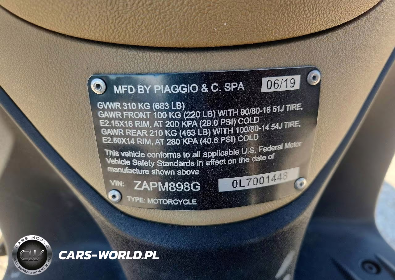 2020 Piaggio Liberty VIN:ZAPM898G0L7001448 - 9