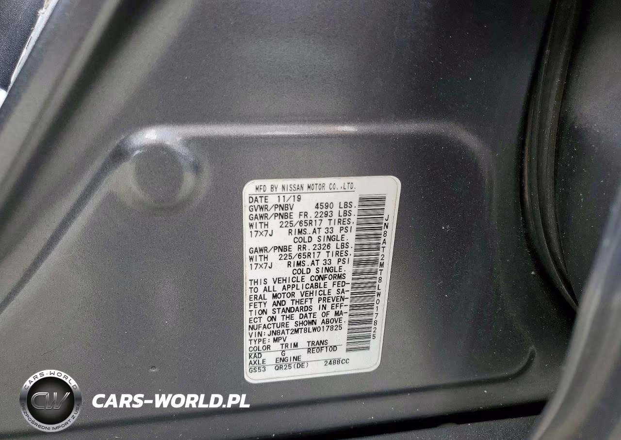 2020 Nissan Rogue Sv VIN:JN8AT2MT8LW017825 - 14