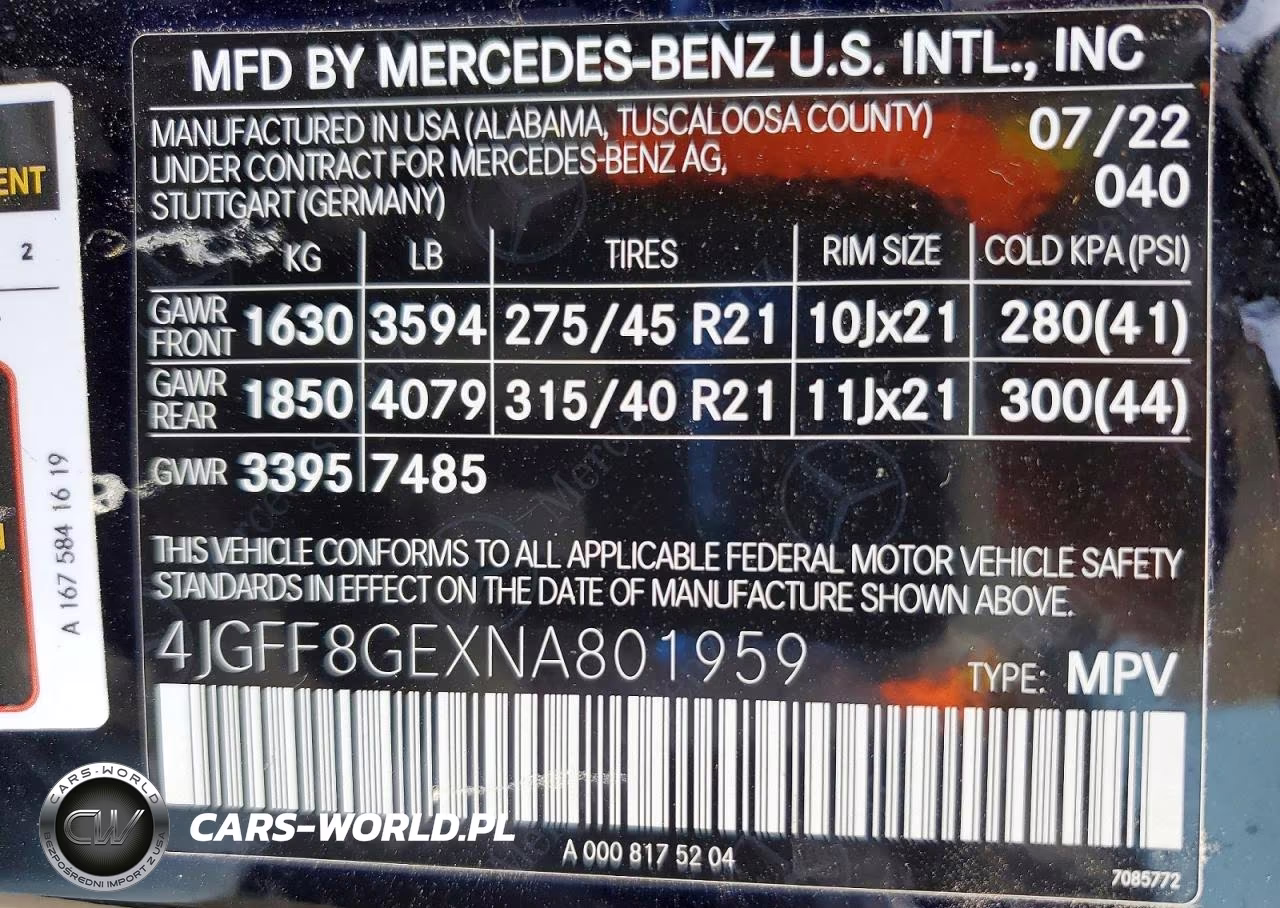 2022 Mercedes-Benz Gls 580 4Matic VIN:4JGFF8GEXNA801959 - 14