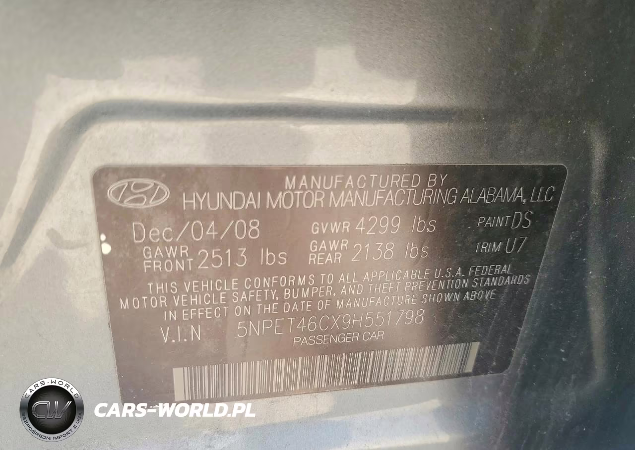 2009 Hyundai Sonata Gls VIN:5NPET46CX9H551798 - 12