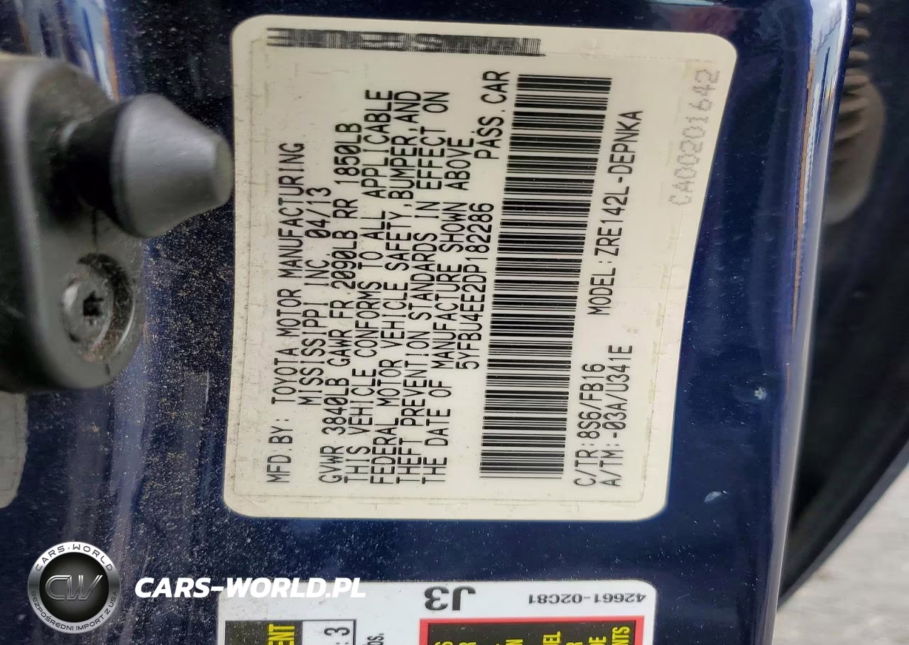 2013 Toyota Corolla Le VIN:5YFBU4EE2DP182286 - 12