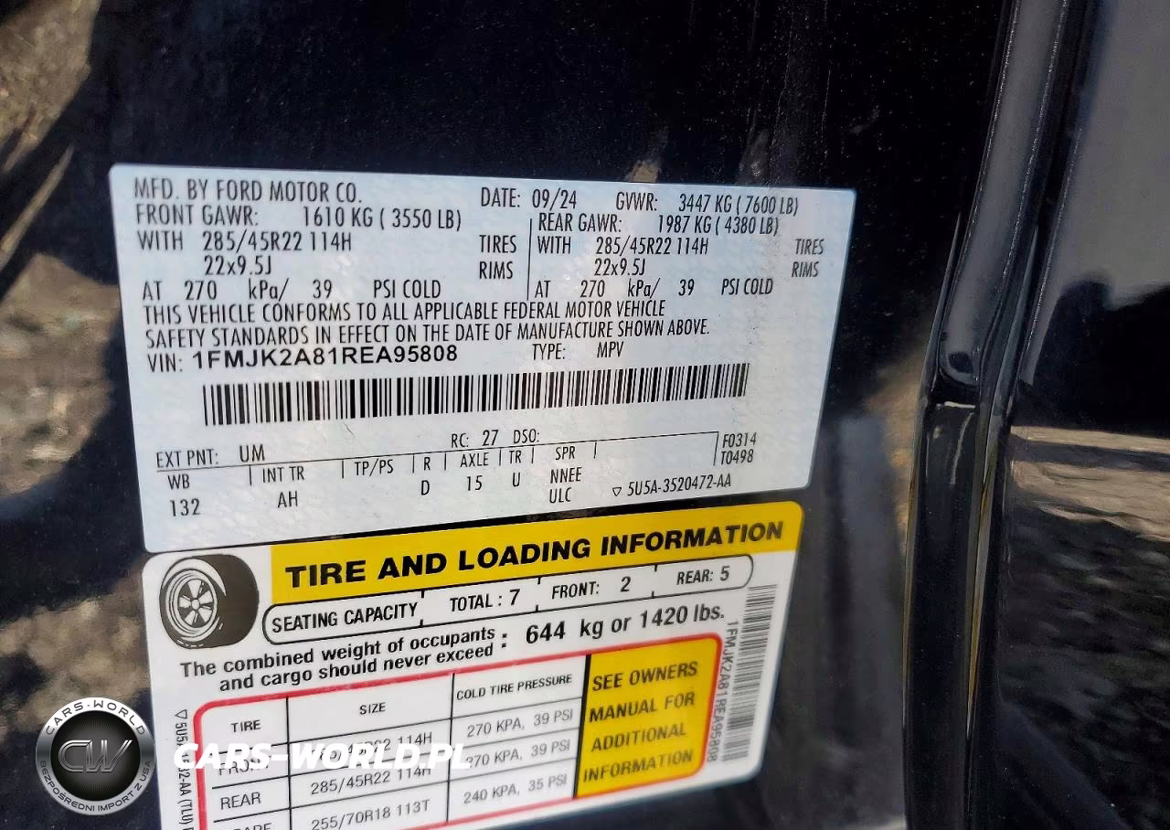 2024 Ford Expedition Max Limited VIN:1FMJK2A81REA95808 - 13