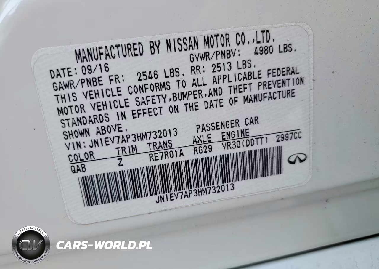 2017 Infiniti Q50 3.0T Sport VIN:JN1EV7AP3HM732013 - 12