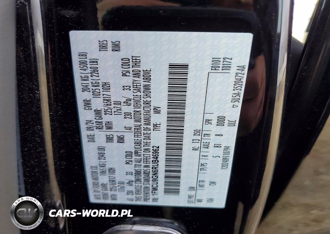2024 Ford Escape Active VIN:1FMCU9GN6RUB46962 - 13