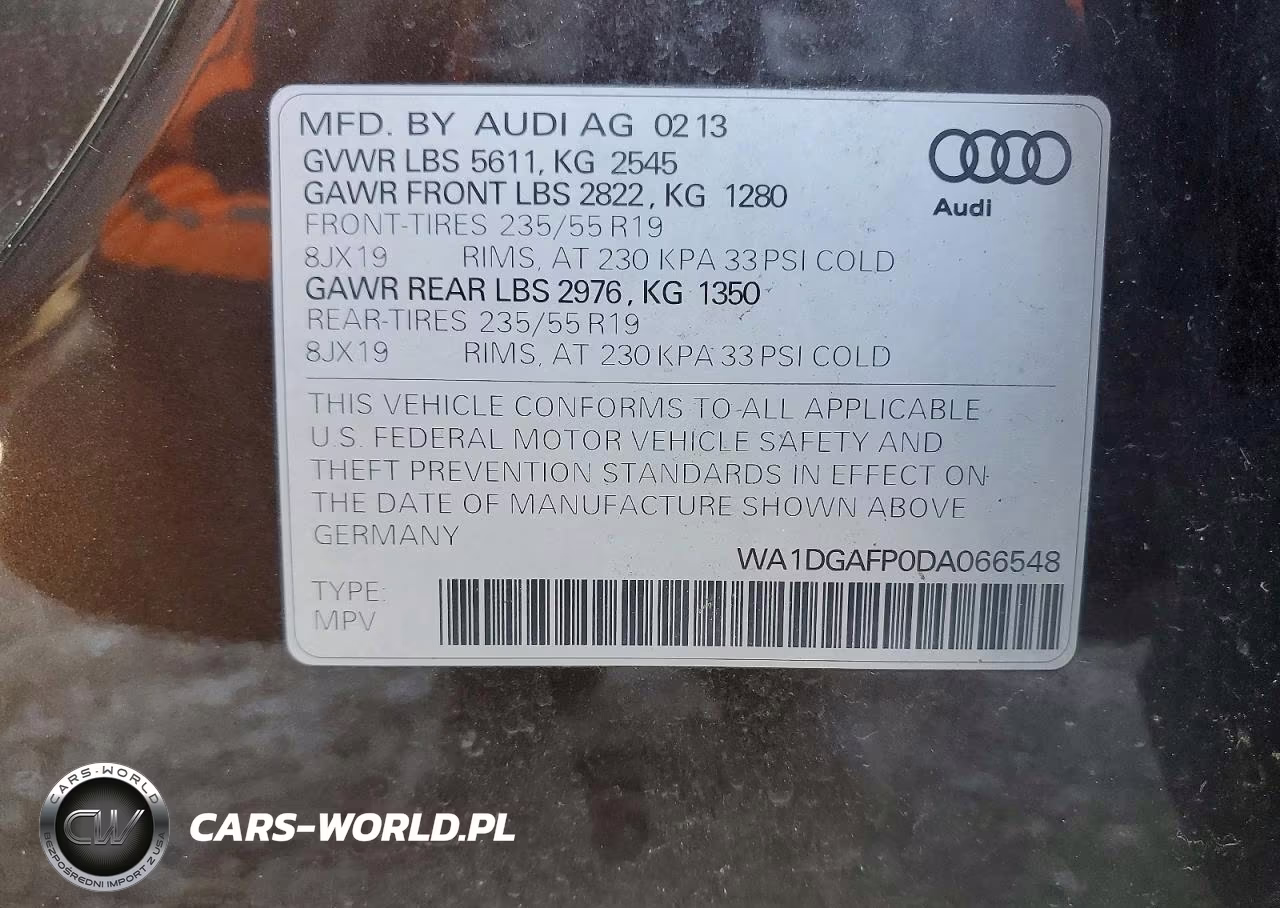2013 Audi Q5 Premium Plus VIN:WA1DGAFP0DA066548 - 14
