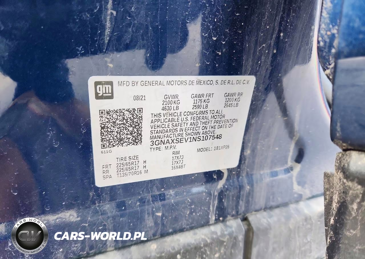 2022 Chevrolet Equinox Ls VIN:3GNAXSEV1NS107548 - 13