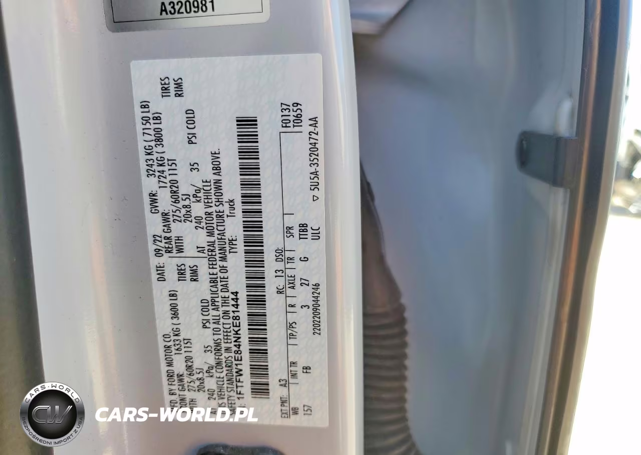 2022 Ford F150 Supercrew VIN:1FTFW1E84NKE81444 - 12