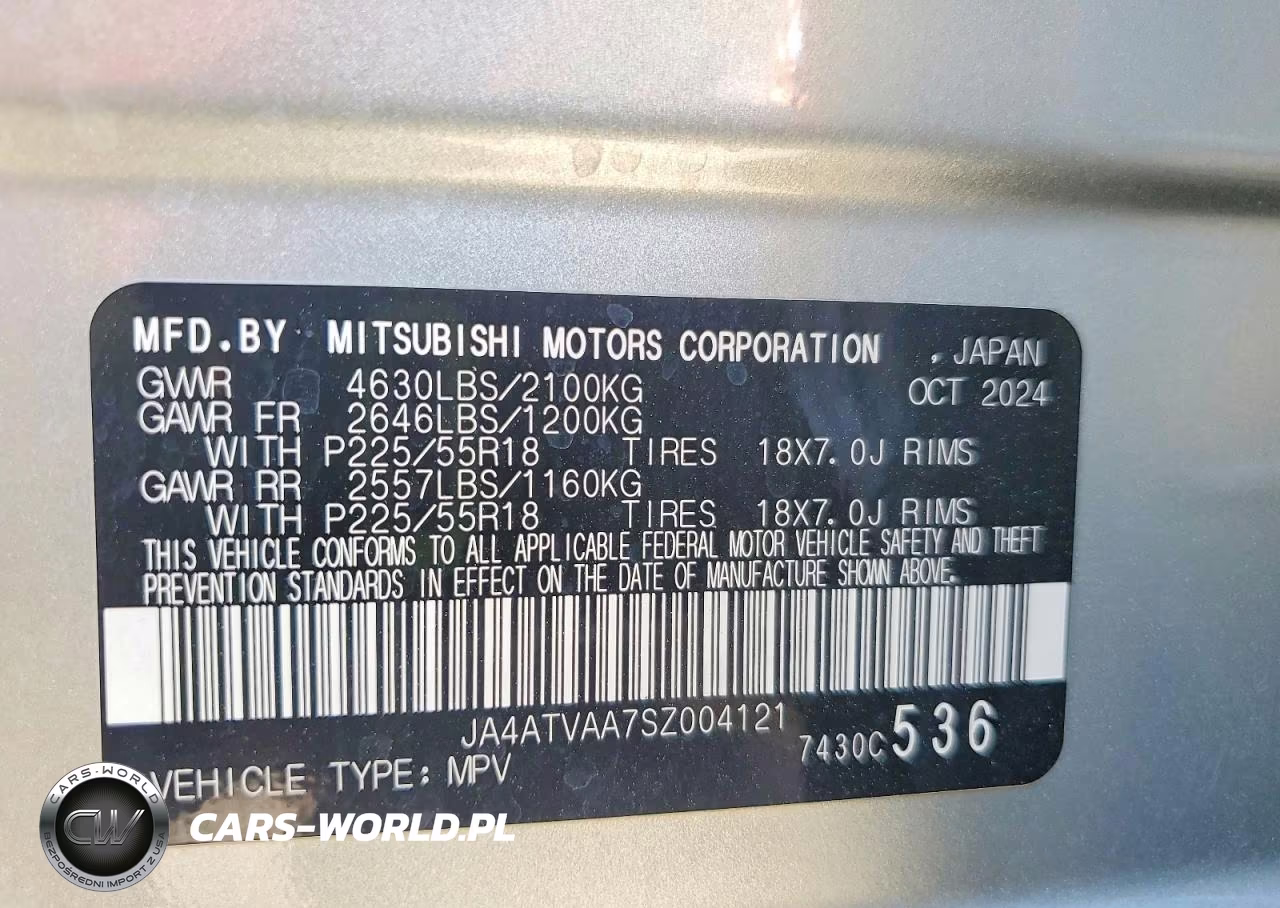 2025 Mitsubishi Eclipse Cross Le VIN:JA4ATVAA7SZ004121 - 13
